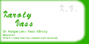 karoly vass business card